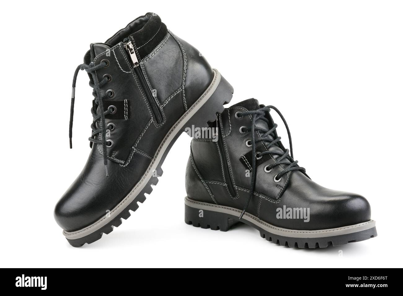 Elegante Herrenschuhe, isoliert auf weiss Stockfoto