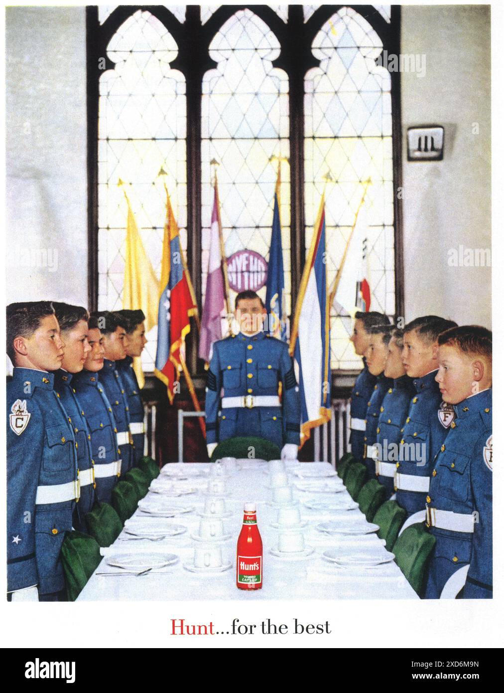 1960 Hunt's Tomatenkatsup Ad Stockfoto