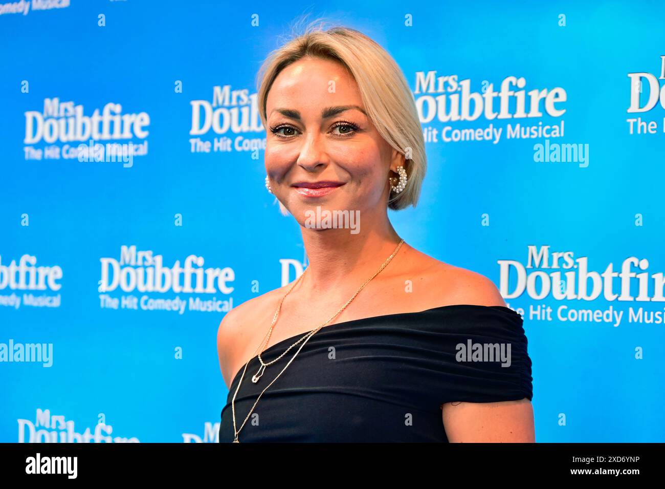 LONDON, GROSSBRITANNIEN. Juni 2024. Luba Mushtuk nimmt an „Mrs. Doubtfire: The Musical“ Teil und nimmt an der „Mrs. Doubtfire: The Musical“ 1. „Njubiläum“-Performance im Shaftesbury Theatre in London, Großbritannien Teil. Quelle: Siehe Li/Picture Capital/Alamy Live News Stockfoto