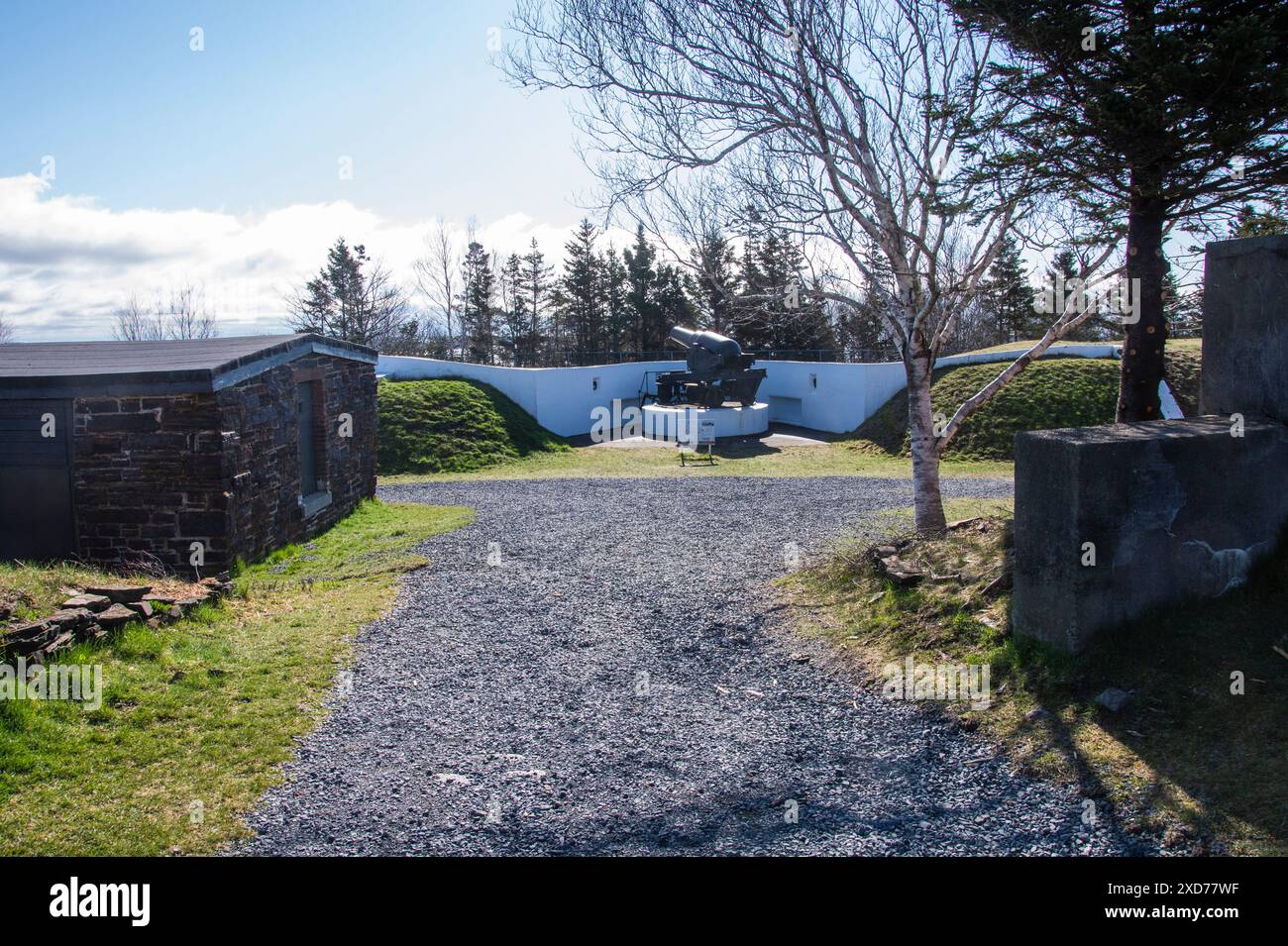 Gelände an der York Redoubt National Historic Site in Fergusons Cove, Nova Scotia, Kanada Stockfoto