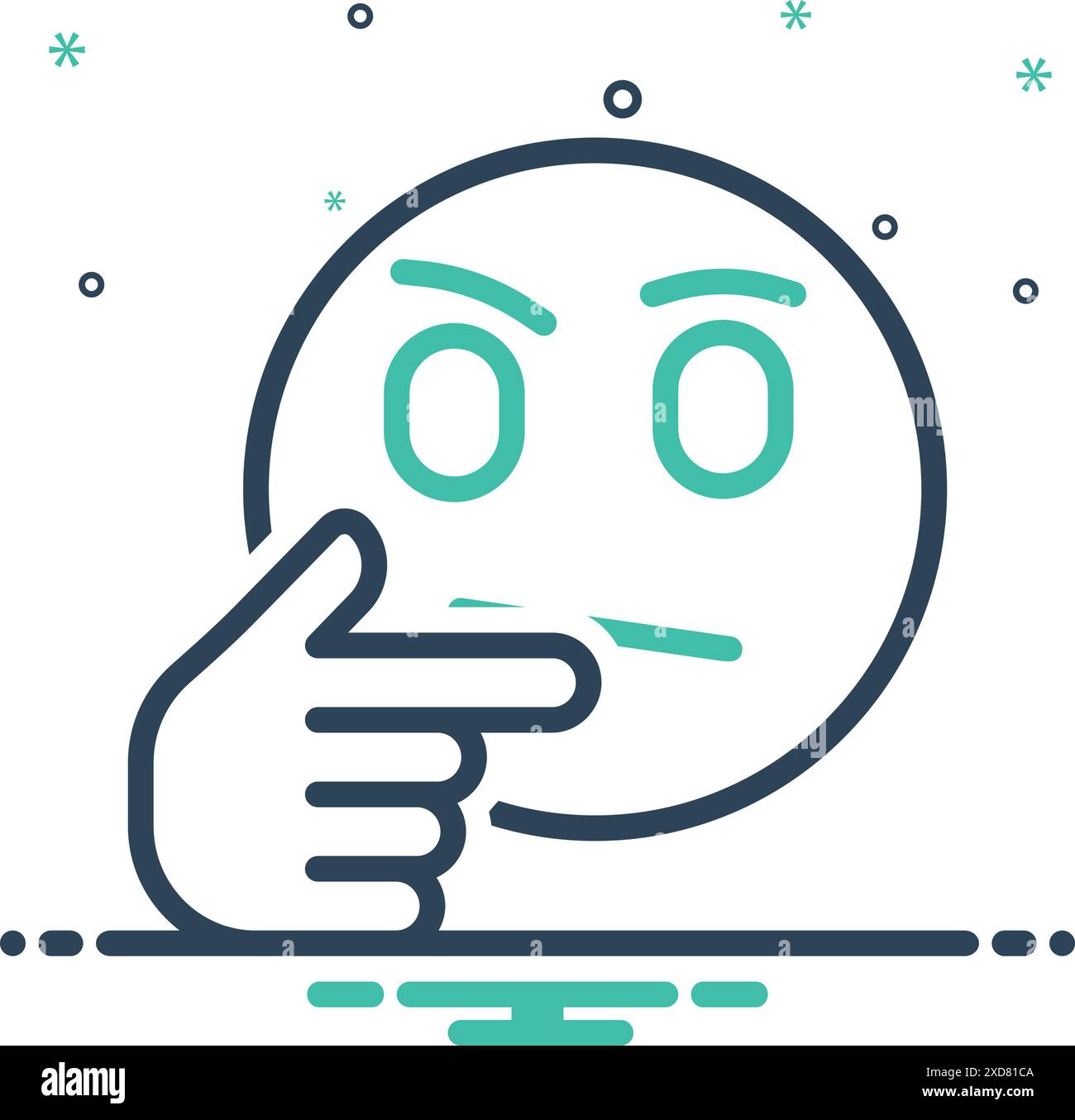 Symbol für mm hmm, denken Stock Vektor