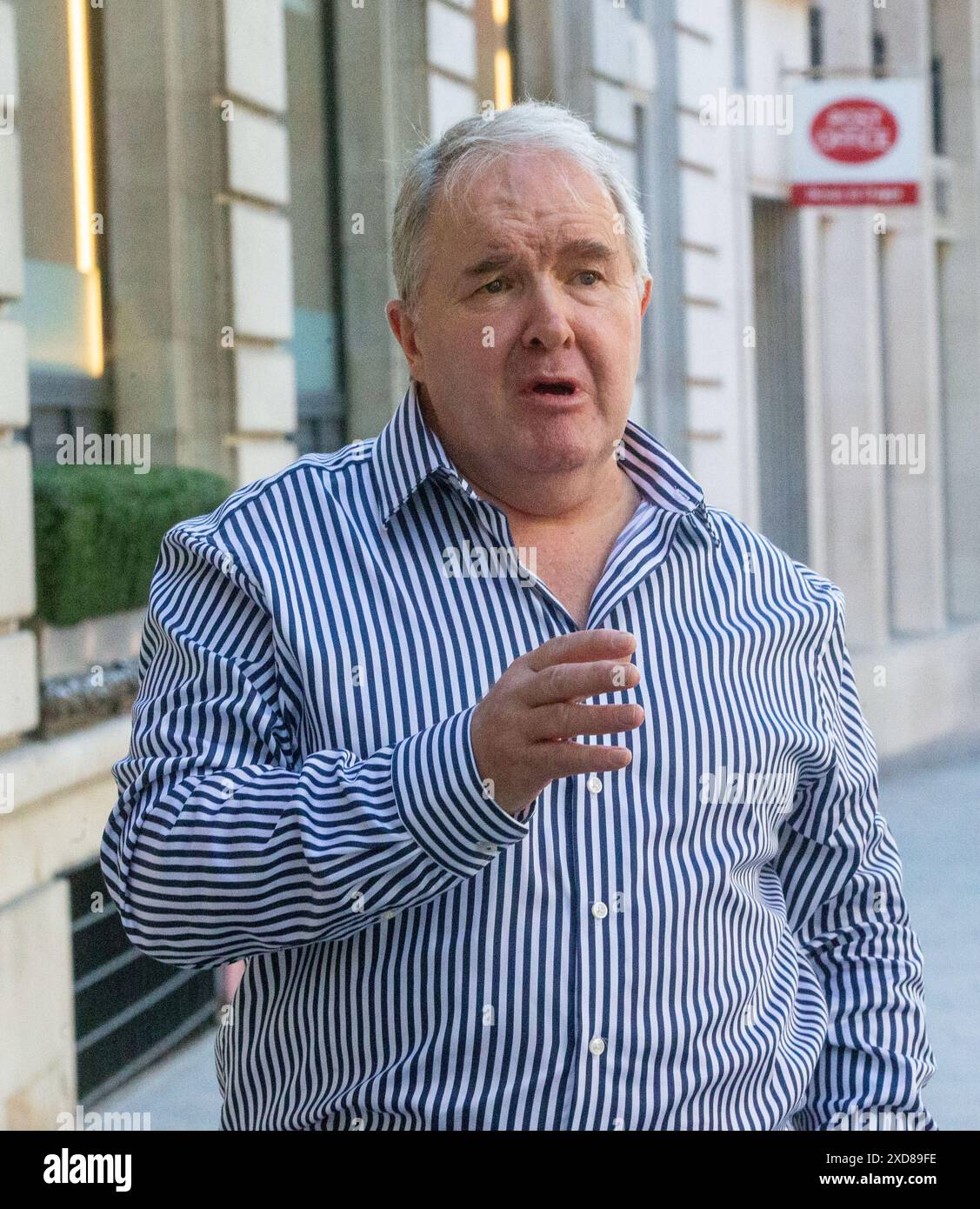 London, England, Großbritannien. Juni 2024. GEORGE THOMSON, ehemaliger Generalsekretär der National Federation of Subpostmasters, trifft im Aldwych House ein, bevor er bei der öffentlichen Anhörung der Post Office-Horizon IT Inquiry aussagt. (Kreditbild: © Tayfun Salci/ZUMA Press Wire) NUR REDAKTIONELLE VERWENDUNG! Nicht für kommerzielle ZWECKE! Stockfoto