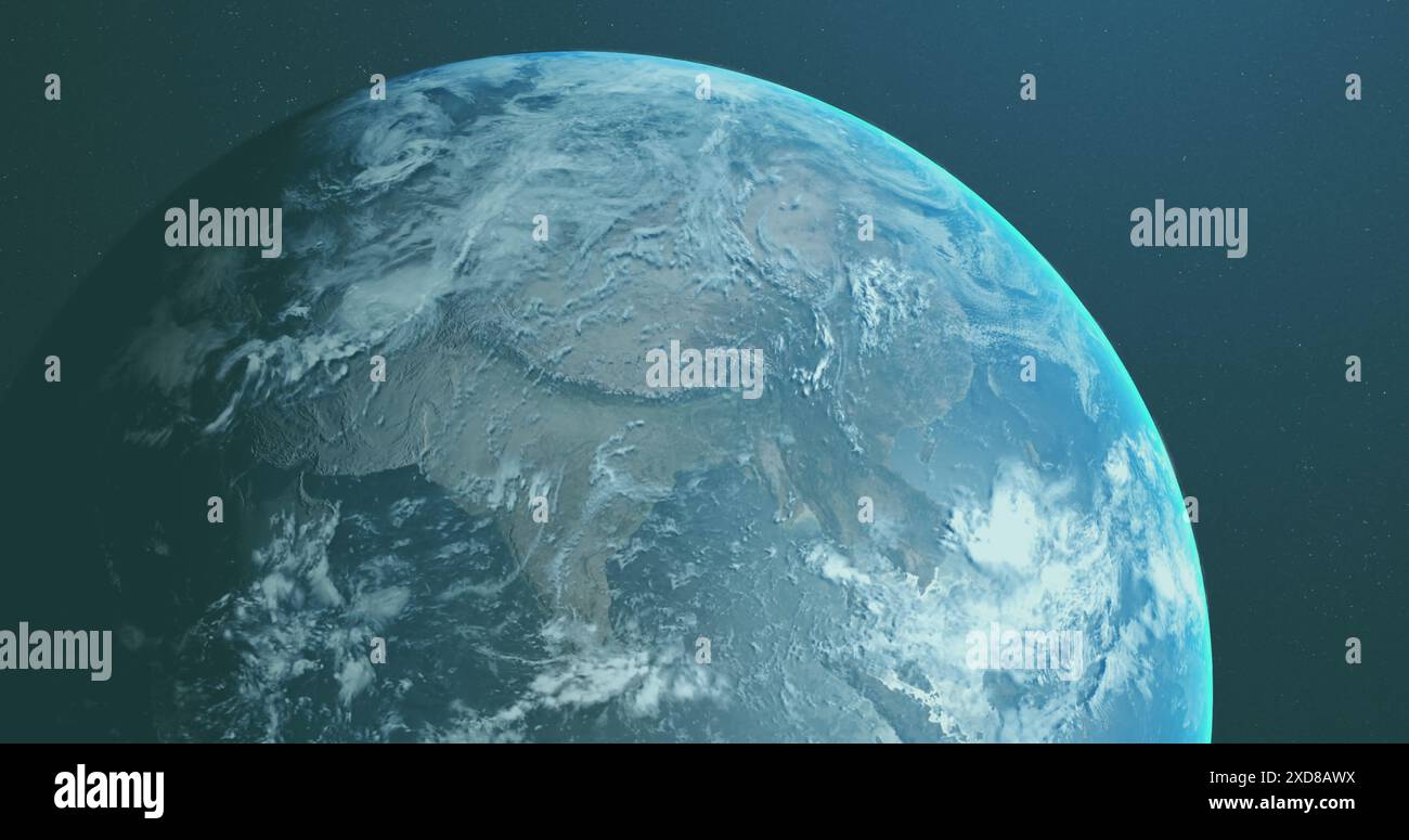 Bild von Symbolen auf der ganzen Welt auf schwarzem Hintergrund Stockfoto