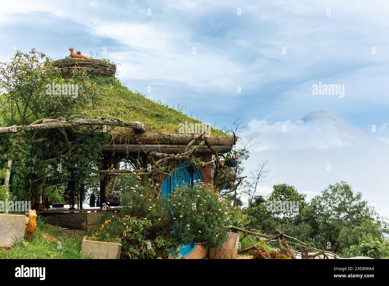 Hobbitenango Häuser in Antigua Guatemala Stockfoto