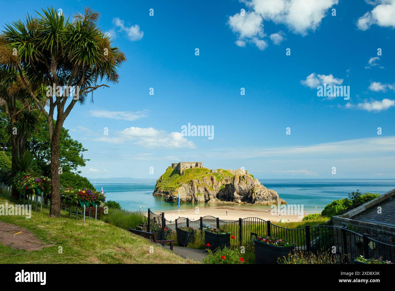 St. Catherine's Island in der Nähe von Tenby, Pembrokeshire, Wales. Stockfoto