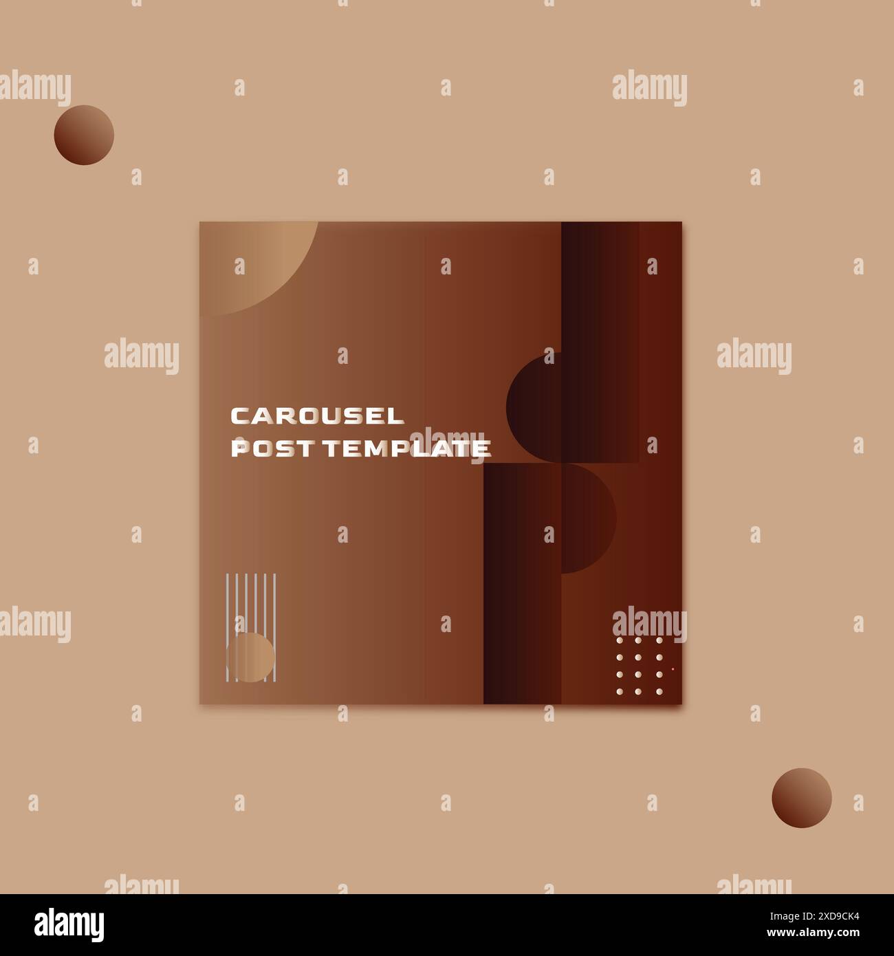 Vorlage für Karussellpost in sozialen Medien Stock Vektor