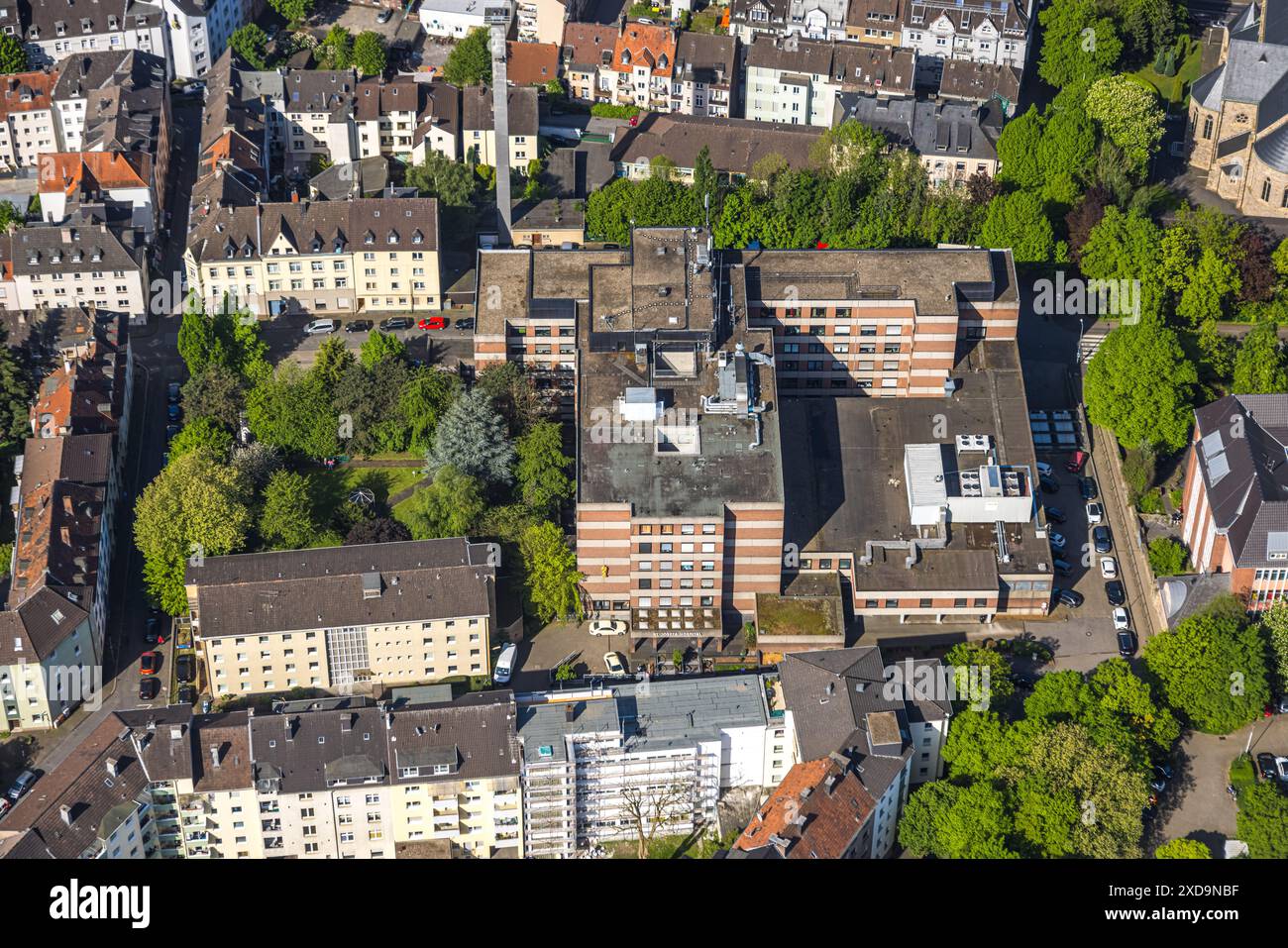 Luftaufnahme, Klinik Kath. Krankenhaus Hagen St.-Josefs-Hospital, Altenhagen, Hagen, Ruhrgebiet, Nordrhein-Westfalen, Deutschland, Luftbild, Kliniken, Stockfoto