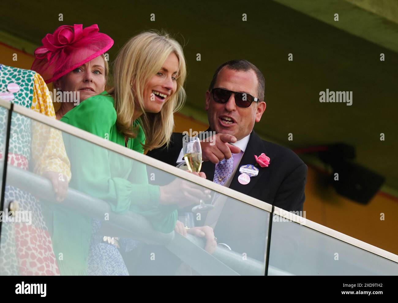 Peter Phillips auf der Tribüne während des vierten Tages von Royal Ascot auf der Ascot Racecourse, Berkshire. Bilddatum: Freitag, 21. Juni 2024. Stockfoto