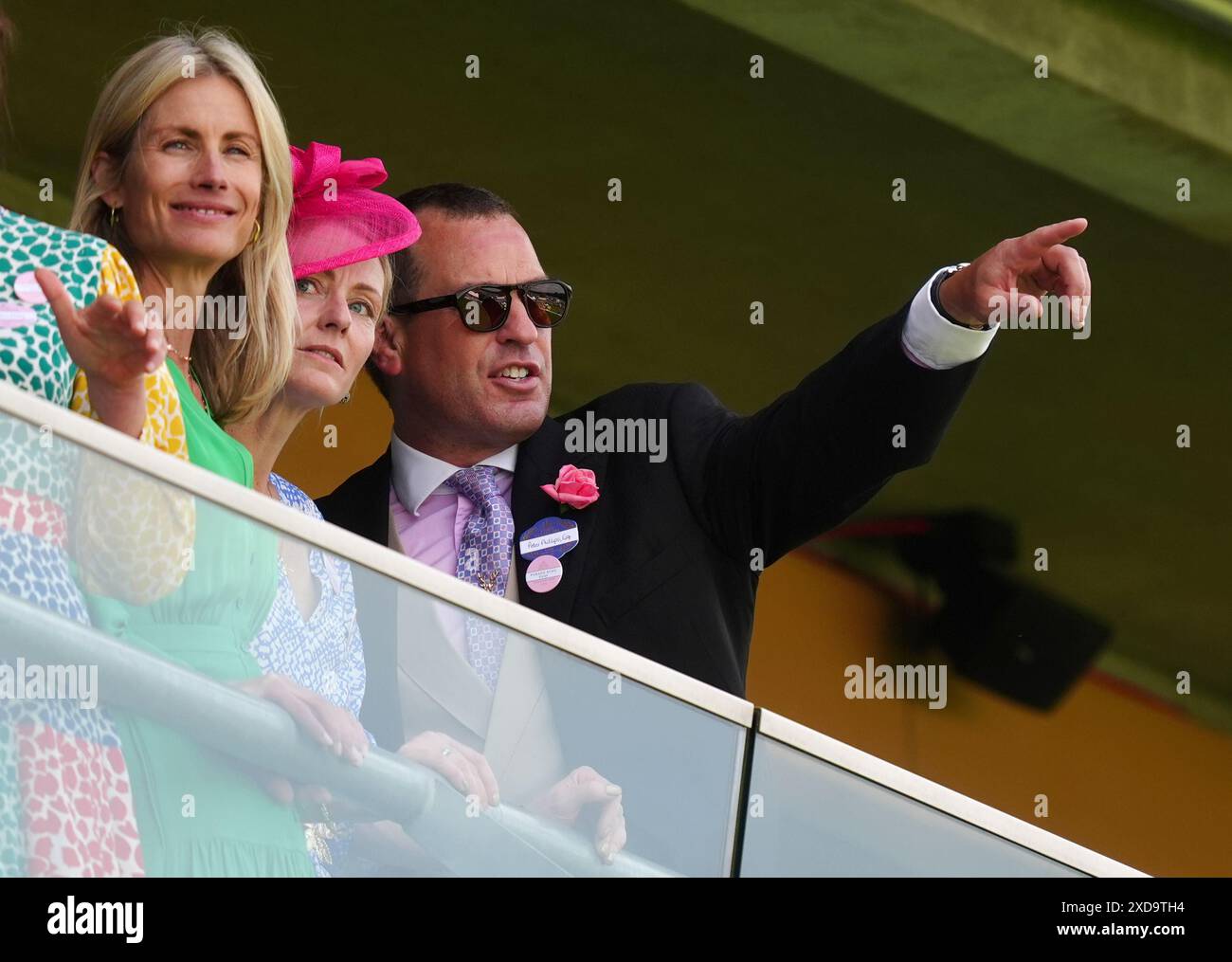 Peter Phillips auf der Tribüne während des vierten Tages von Royal Ascot auf der Ascot Racecourse, Berkshire. Bilddatum: Freitag, 21. Juni 2024. Stockfoto