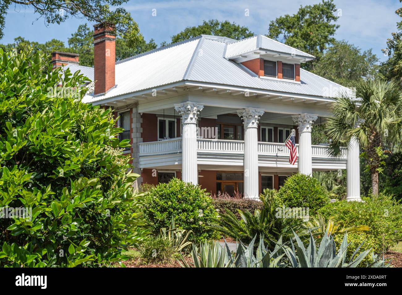 Herlong Mansion (1845) Bed & Breakfast im historischen Micanopy, Florida. (USA) Stockfoto