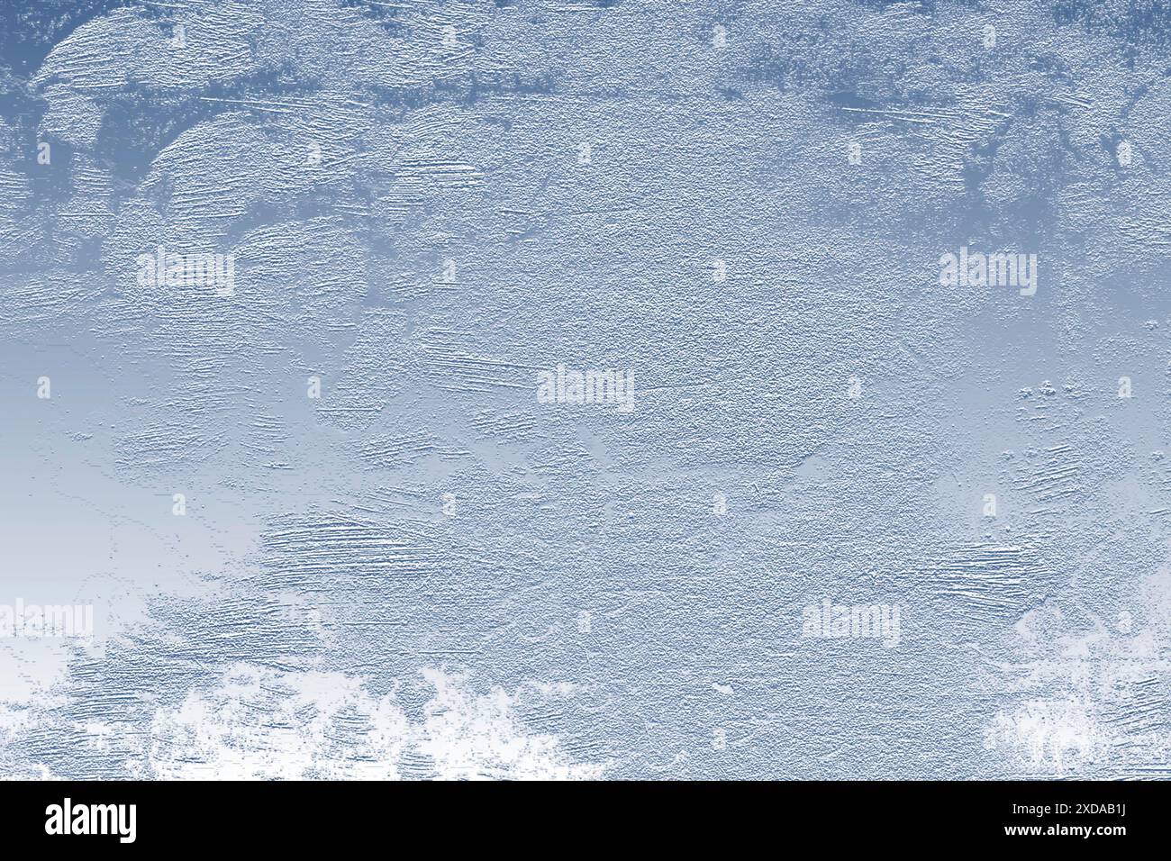 Ein strukturiertes abstraktes Bild mit einer Mischung aus Blau und weiß, das eiskalten Mustern und einem frostigen Verlauf ähnelt Stockfoto
