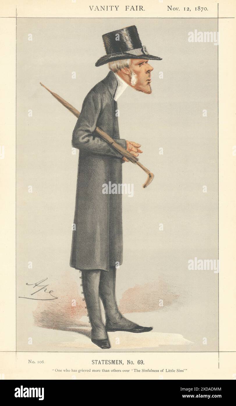 EITELKEIT FAIR SPION CARTOON John Jackson Bishop of London. Einer, der trauert… 1870 Stockfoto