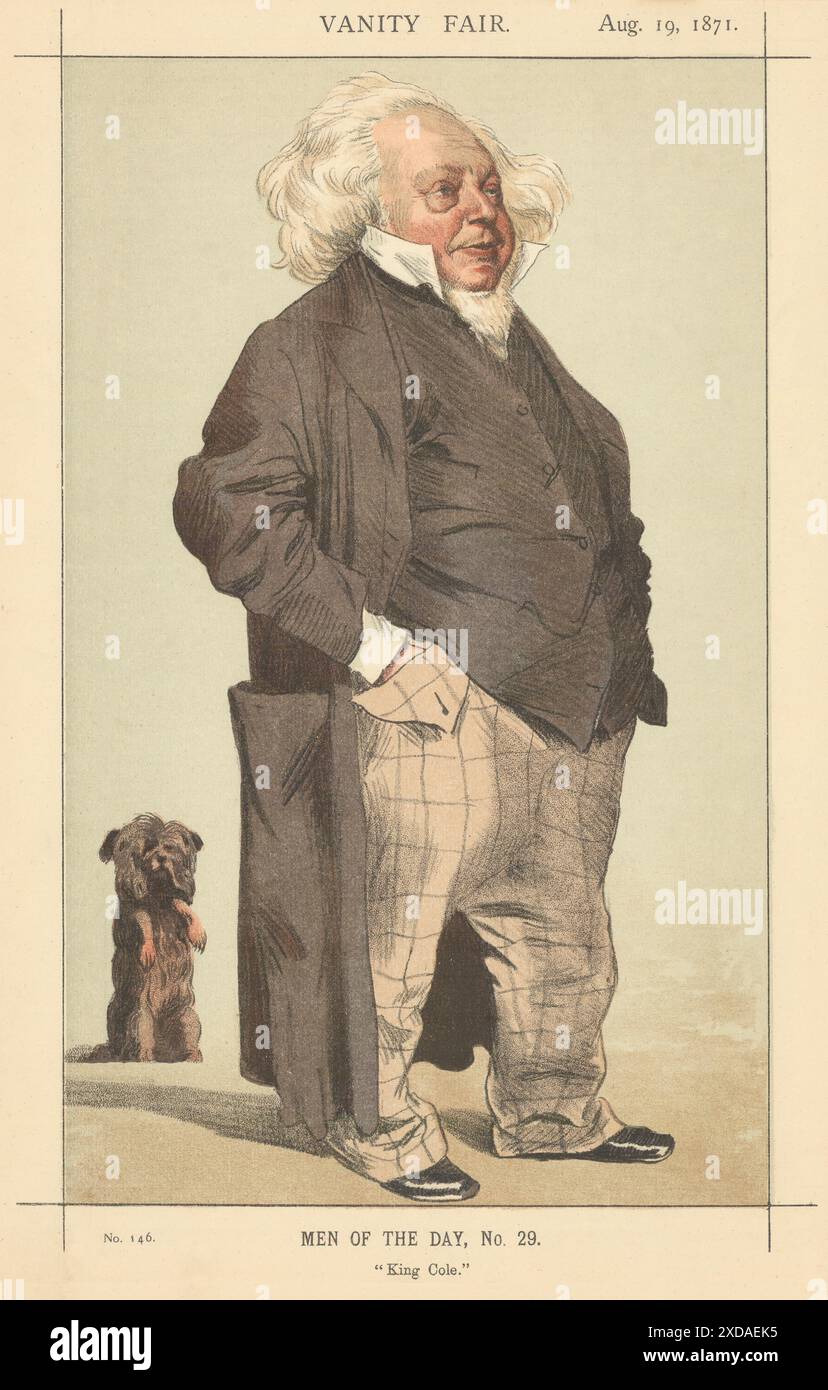 EITELKEIT FAIR SPIONAGE CARTOON Henry Cole 'King Cole' Politik. Weihnachtskarten 1871 Stockfoto