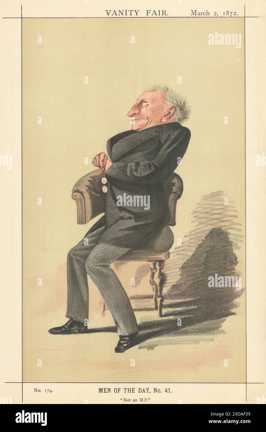 VANITY FAIR SPION CARTOON Alexander Kinglake 'Not an MP' Reiseschriftsteller 1872 Stockfoto