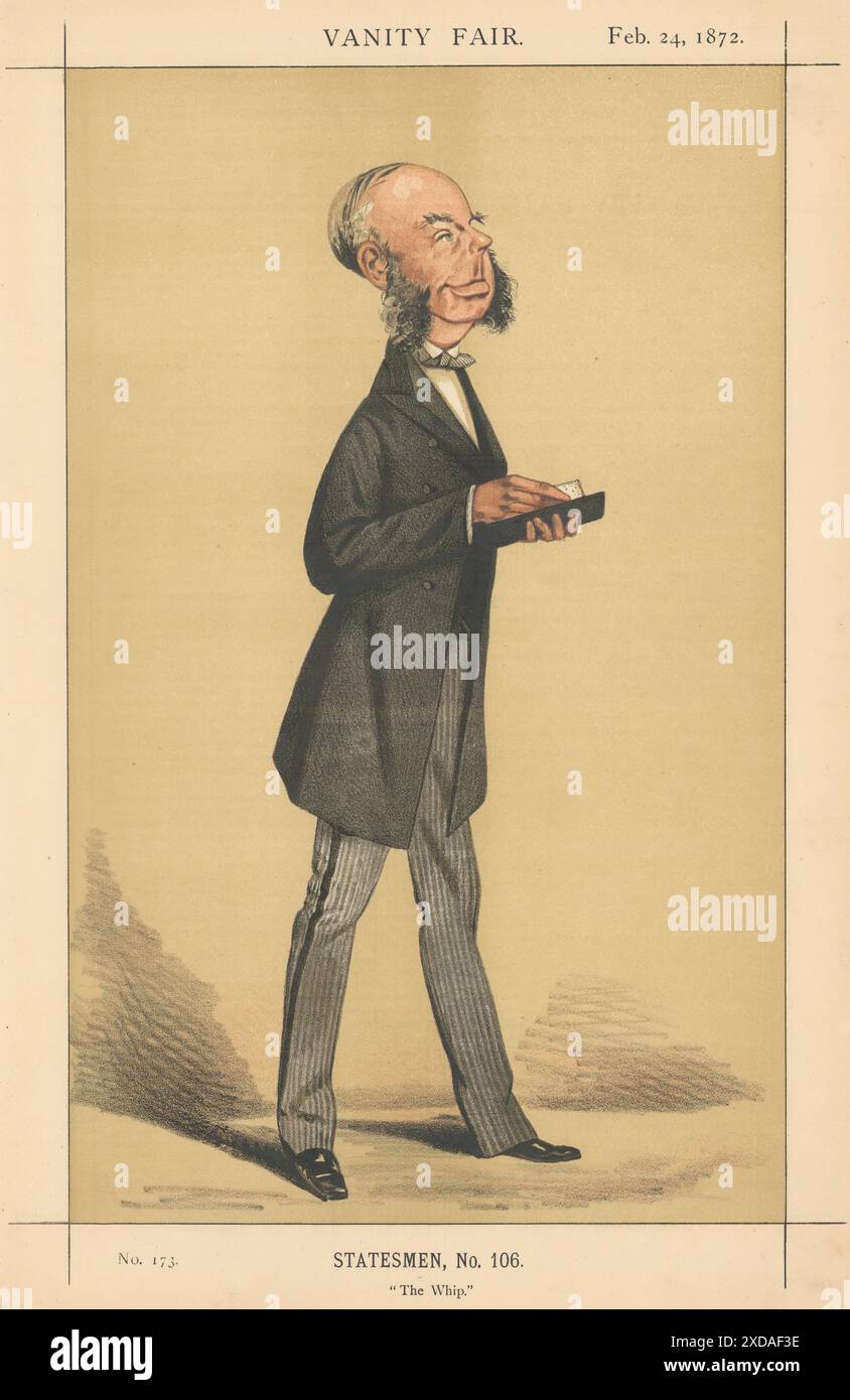 EITELKEIT FAIR SPIONAGE CARTOON George Grenfell Glyn 'The Whip' Politik. Cecioni 1872 Stockfoto