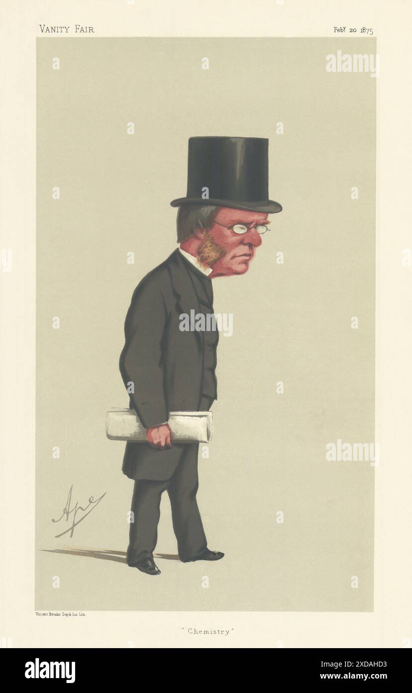 EITELKEIT FAIR SPIONAGE CARTOON Dr. Lyon Playfair 'Chemie' Akademiker. Durch Ape 1875 Stockfoto