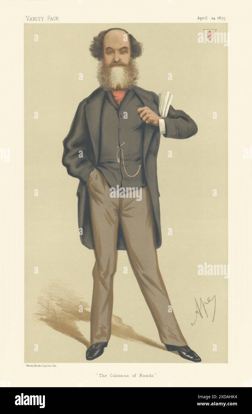 EITELKEIT FAIR SPIONAGE CARTOON Sir George Samuel Jenkinson 'der Koloss der Straßen' 1875 Stockfoto