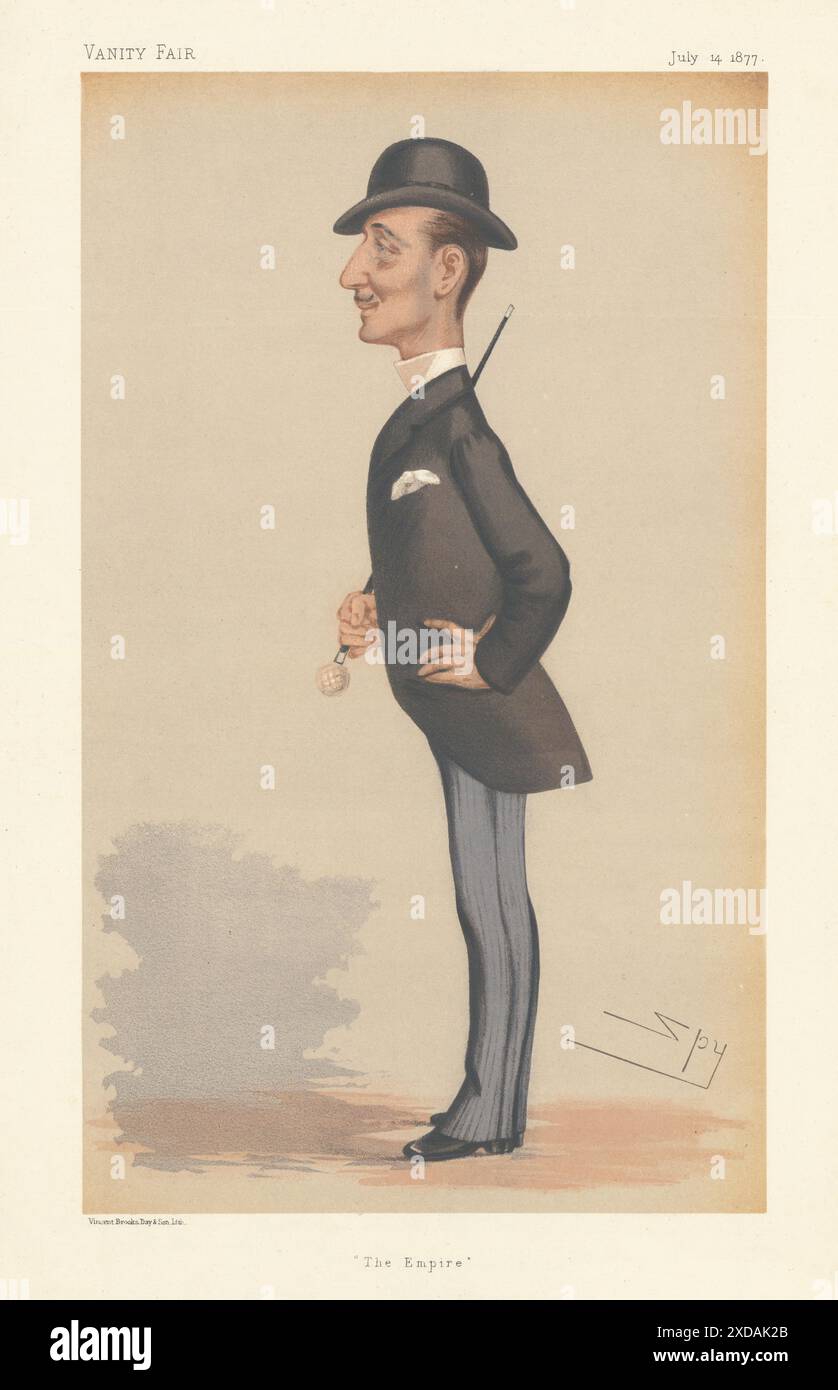 TRICKFILM Louis-Napoléon, Prinz Imperial „das Reich“ Frankreich 1877 Stockfoto