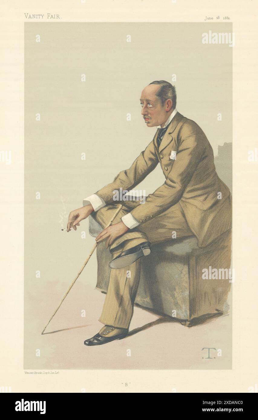 EITELITY FAIR SPION CARTOON George Spencer-Churchill, Marquis of Blandford 'B' 1881 Stockfoto