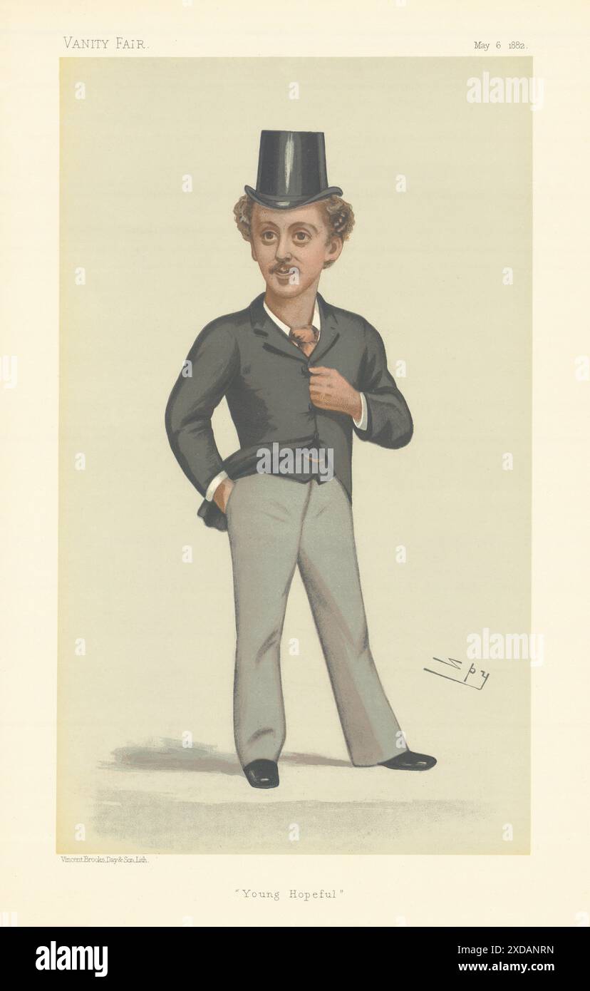 EITELKEIT FAIR SPIONAGE CARTOON Herbert John Gladstone 'Young Hopeful' Südafrika 1882 Stockfoto