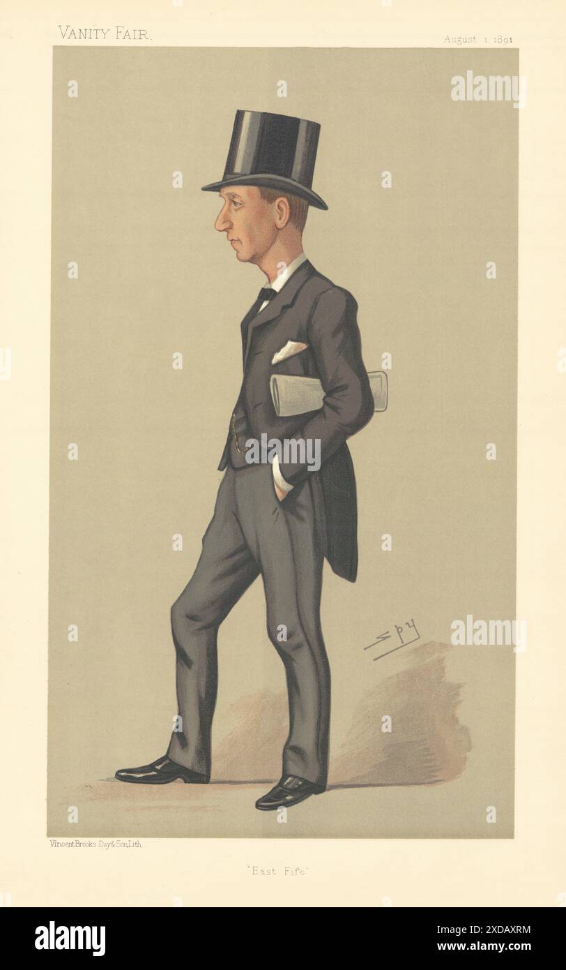 EITELKEIT FAIR SPIONAGE CARTOON Herbert Henry Asquith QC 'East Fife' Premierminister 1891 Stockfoto