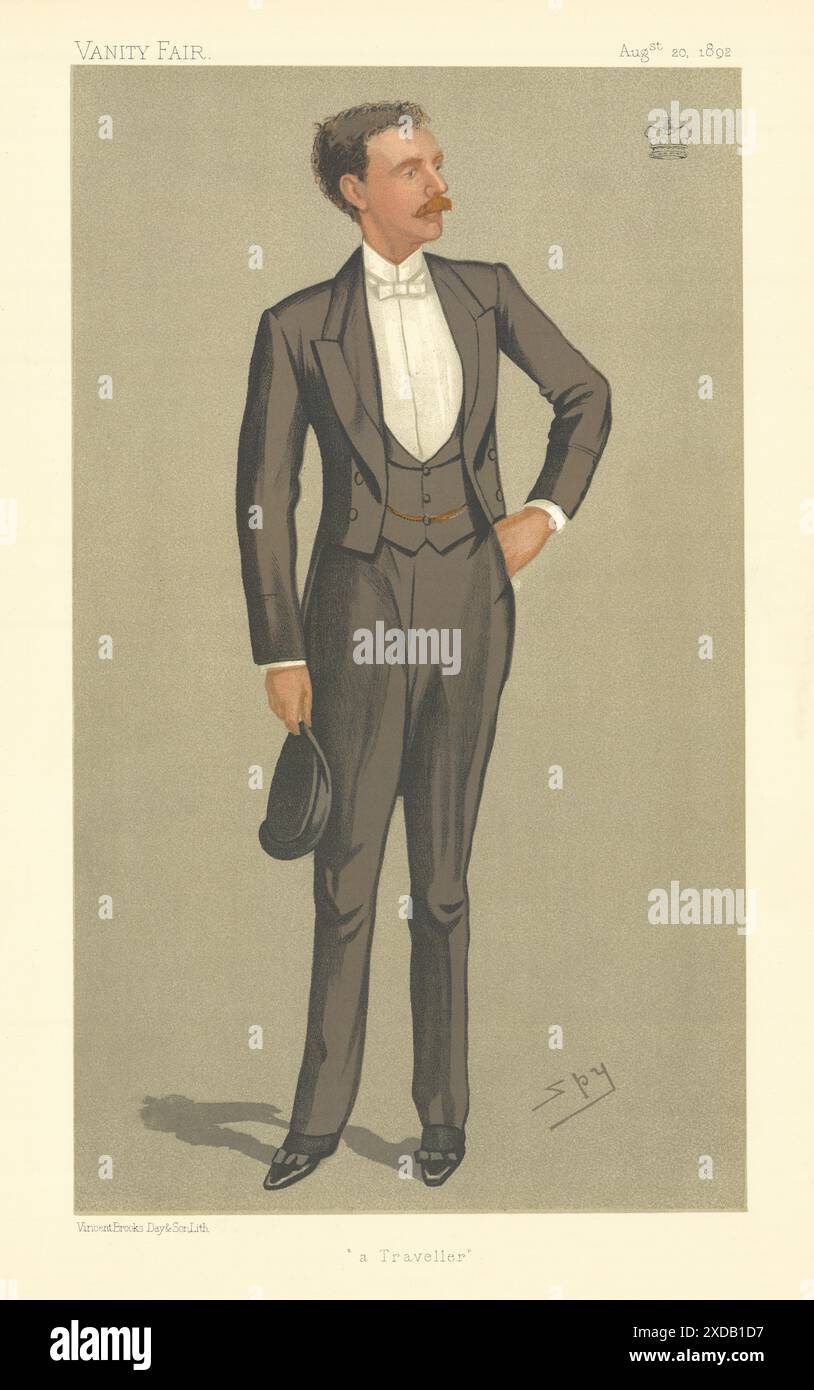 EITELKEIT FAIR SPION CARTOON Charles Cochrane-Baillie. Lamington „A Traveller“ 1892 Stockfoto