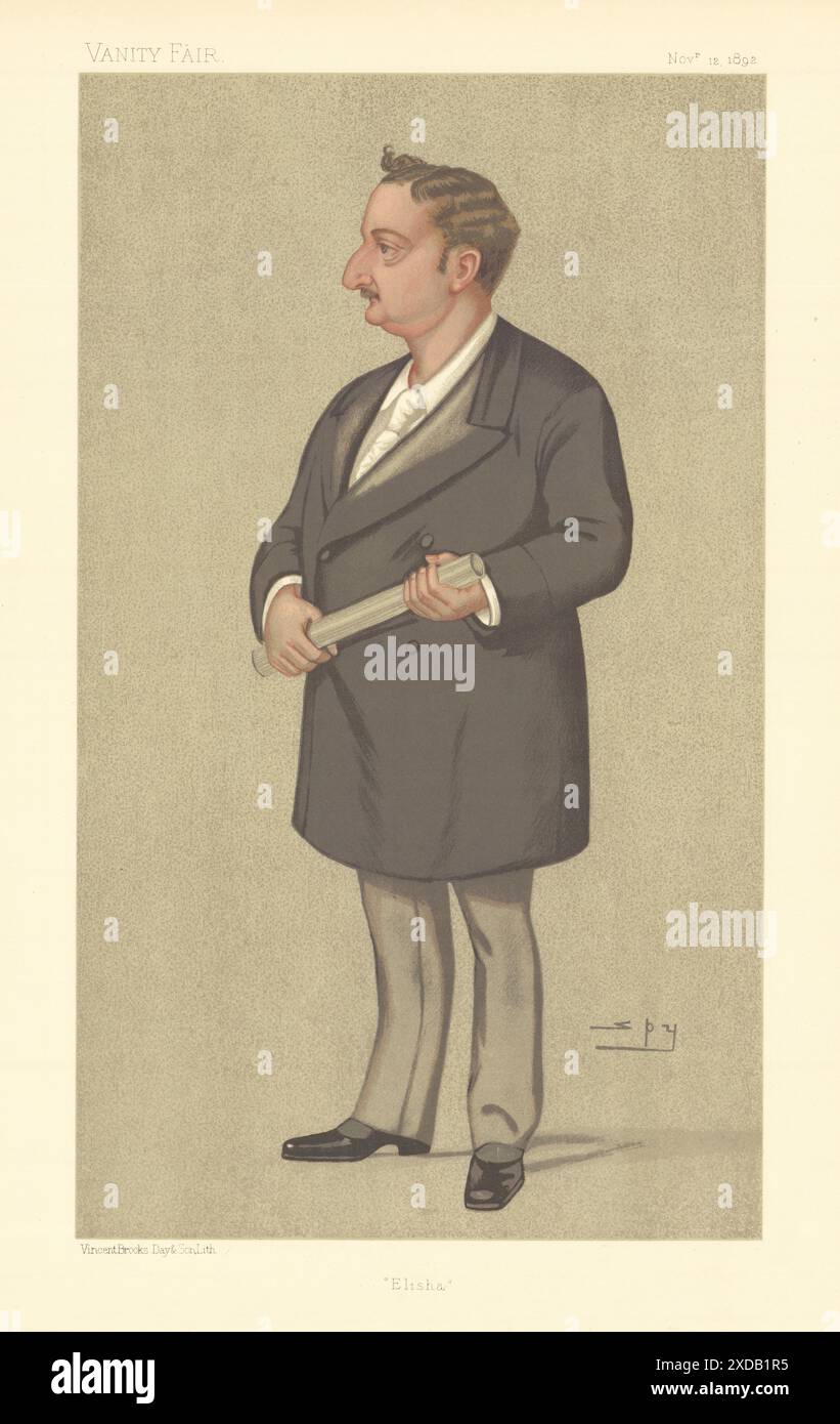 EITELKEIT FAIR SPIONAGE CARTOON John Edward Redmond 'Elisha'. Irland. Politik 1892 Stockfoto