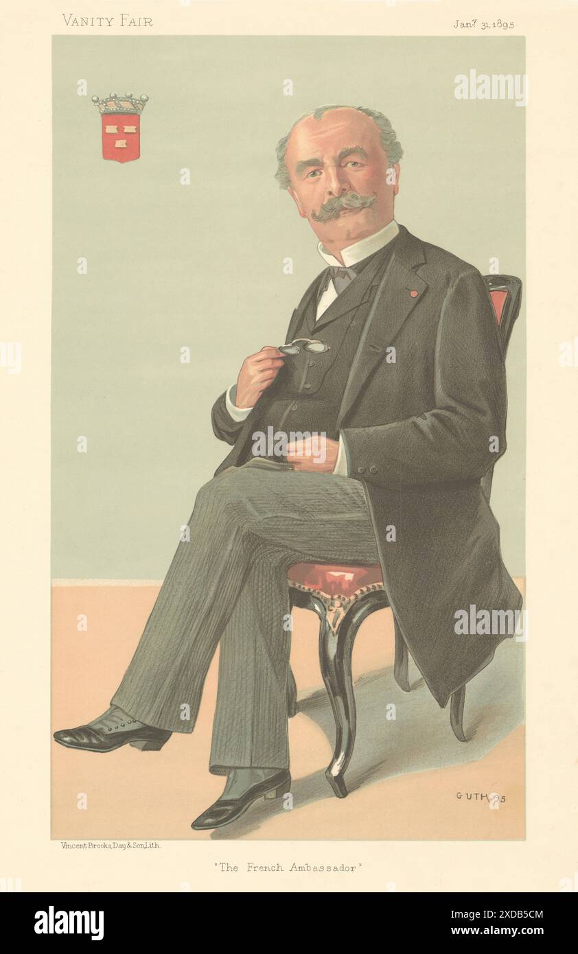 Baron Chodron de Courcel, der französische Botschafter, 1895 Stockfoto