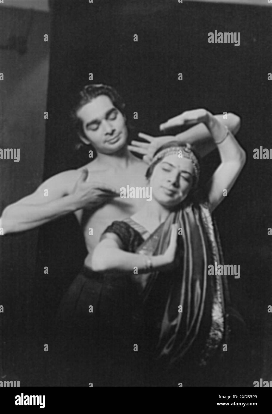 Shan-kar-Tänzer. Genthe Fotosammlung. Stockfoto