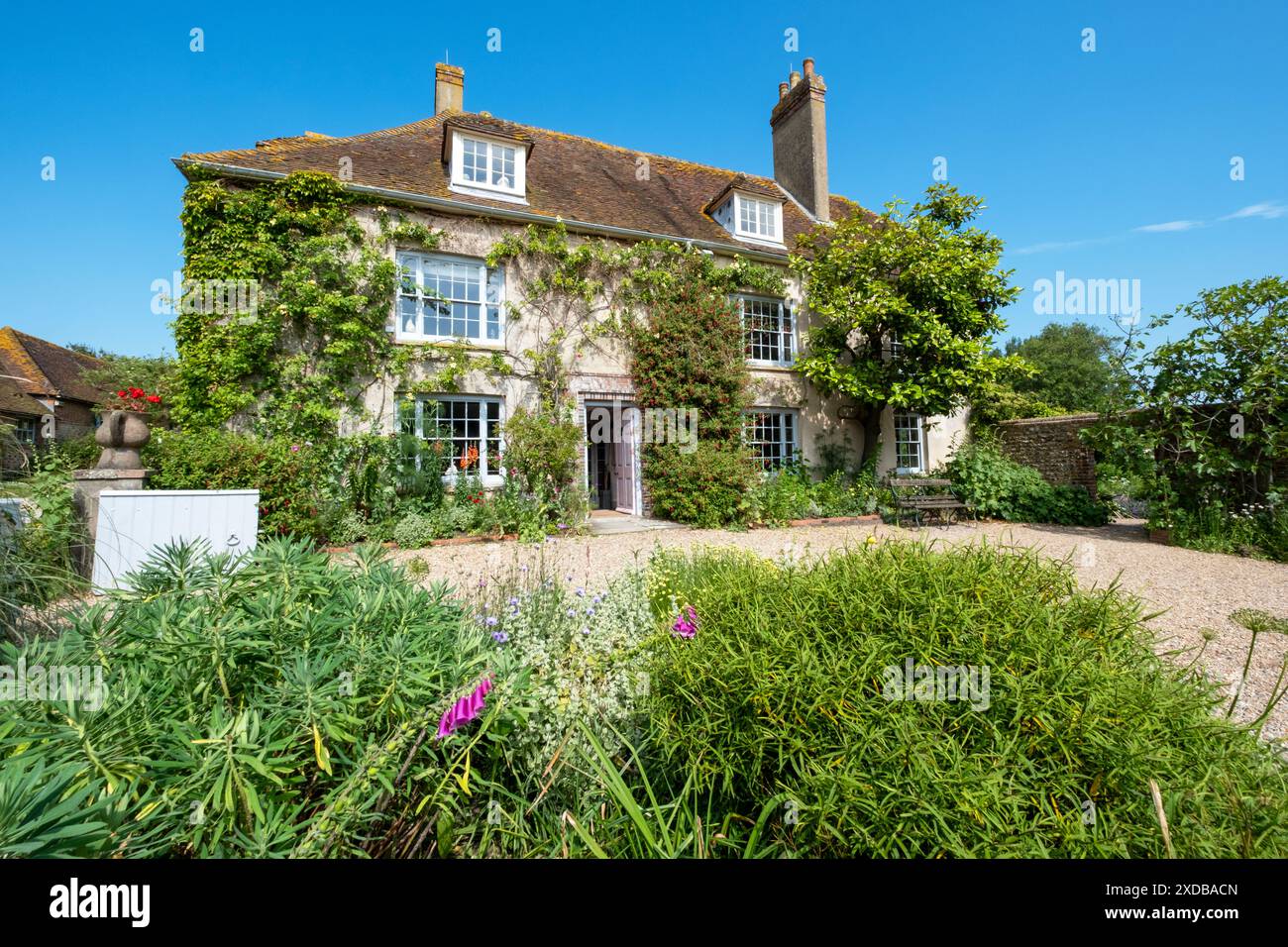 Charleston Farmhouse, Großbritannien, Heimat von Vanessa Bell und Duncan Grant von der Bloomsbury Group in East Sussex. Stockfoto