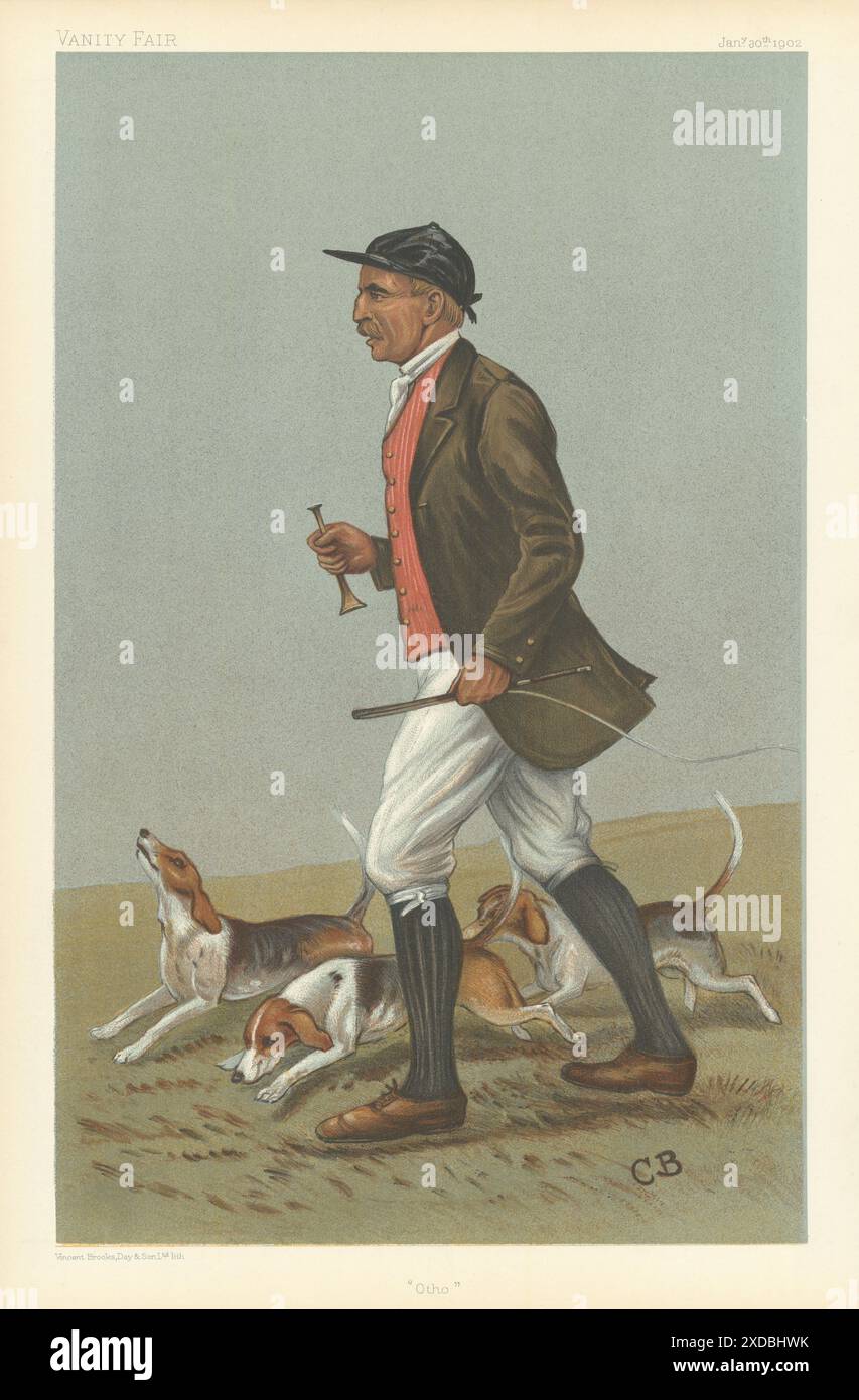 EITELKEIT UND SPIONAGE, Mr. John Otho Paget "Otho". Fuchsjäger. Von CB 1902 Stockfoto