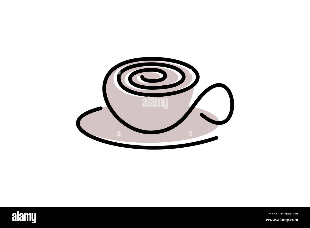 Abstraktes Logo für Kaffeetassen im kreativen und einzigartigen Stil. Stock Vektor