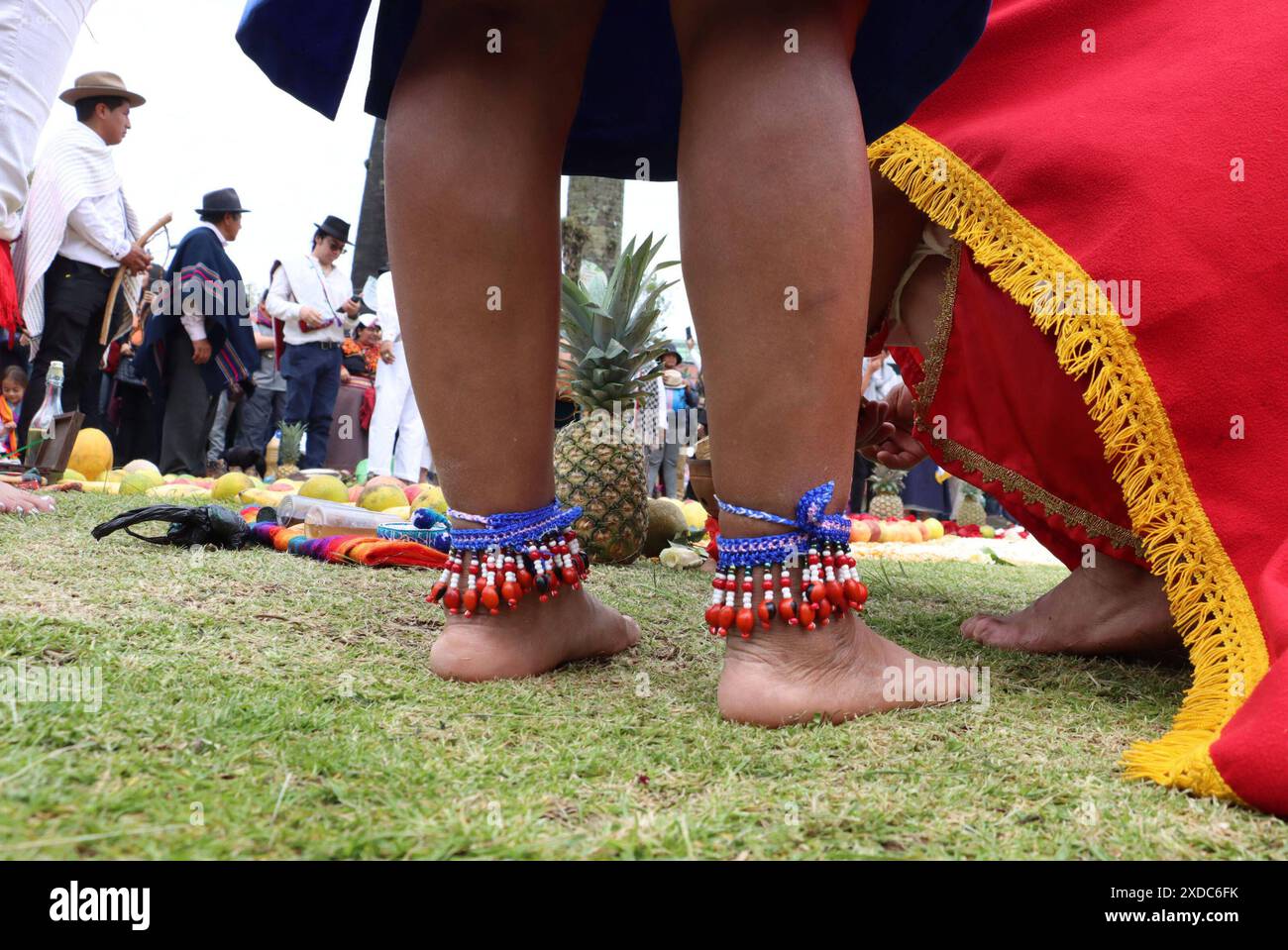 INTI RAYMI QUITO QUITO, Freitag, 21. Juni 2024 Zeremonie des Beginns der Inty Raymi, in Ecuador, von Universitäten und mehreren sozialen Gruppen, im Park der Ãrbolito, nördlich Zentrum der Hauptstadt Fotos Quito Pichincha Ecuado ACE INTI RAYMI QUITO 5c967c42cb2ed0b970581fc8643c6fe6 Copyright: XENRIQUEZx Stockfoto