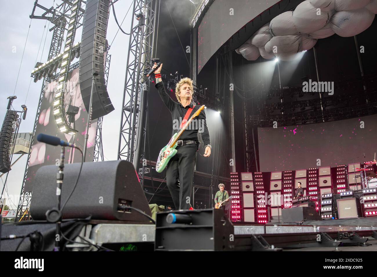 Manchester, England, 21. Juni 2024. Billie Joe Armstrong vom Green Day als Headliner von Emirates Old Trafford auf ihrer The Saviors Tour. Quelle: Izzy Clayton/Alamy Live News Stockfoto