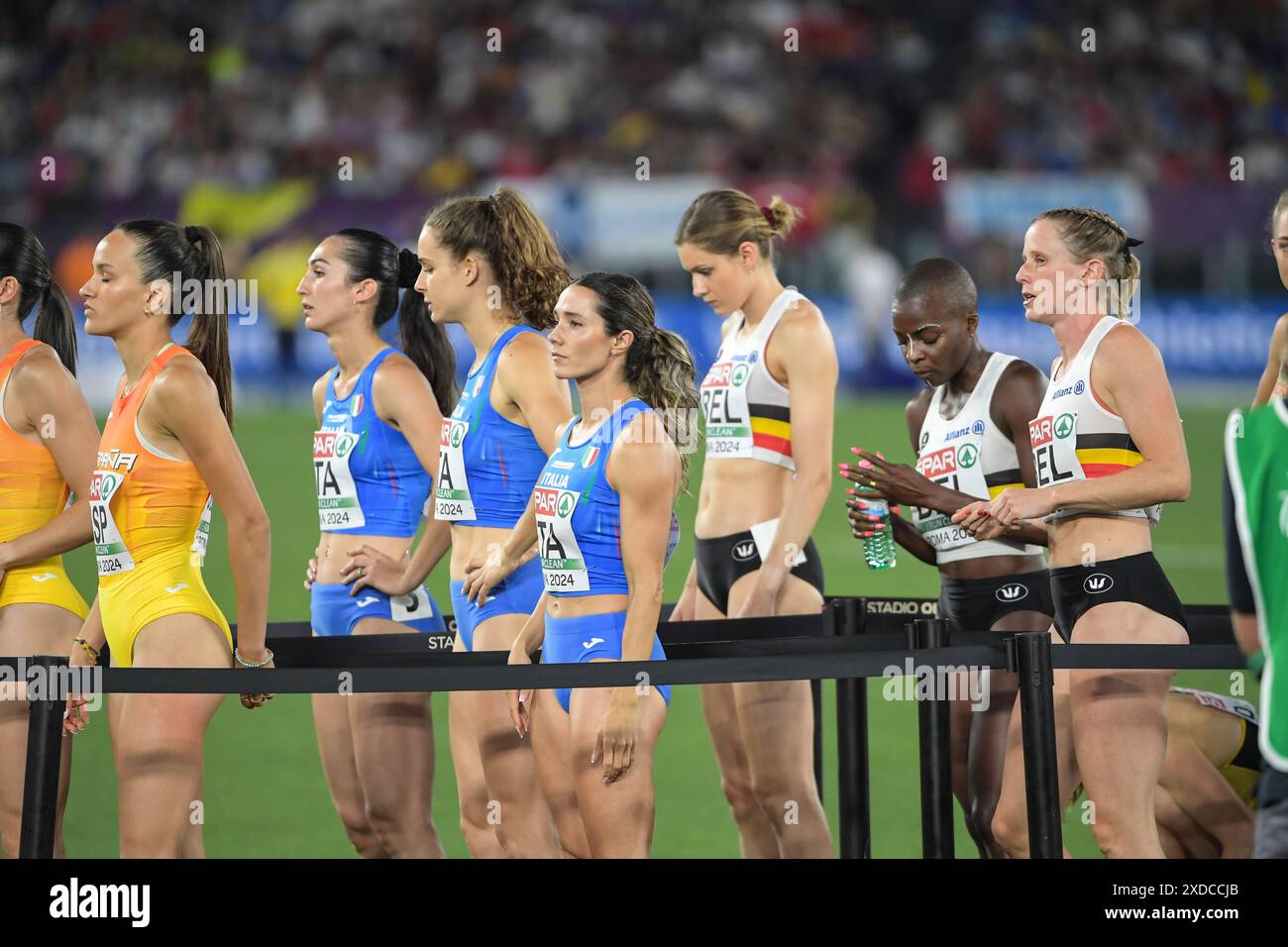 Staffelfinale der Frauen im 4x400mFormat bei der Leichtathletik