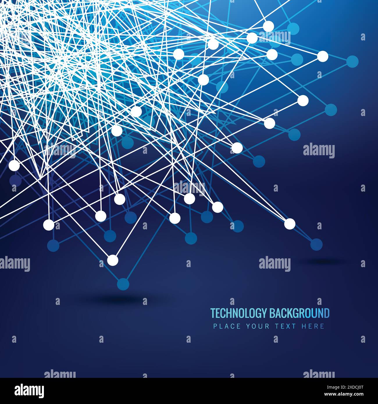 Blaue Technologie Hintergrund Vektor Design Illustration Stock Vektor