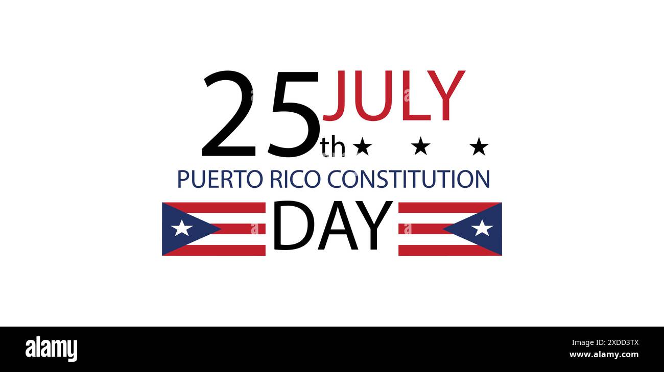 Tag der Verfassung von Puerto Rico Ein Tag der Feier und Reflexion am 25. Juli Stock Vektor