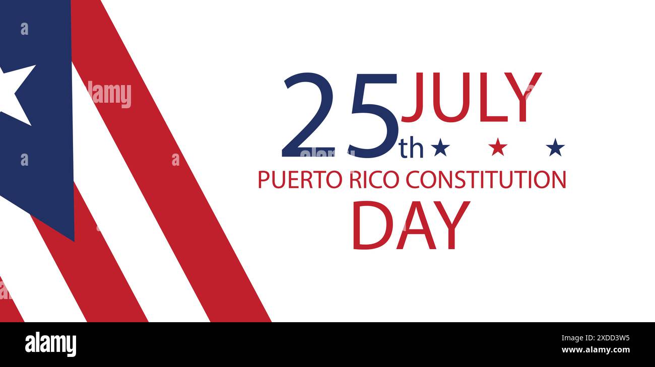 Tag der Verfassung von Puerto Rico Ein Tag der Feier und Reflexion am 25. Juli Stock Vektor