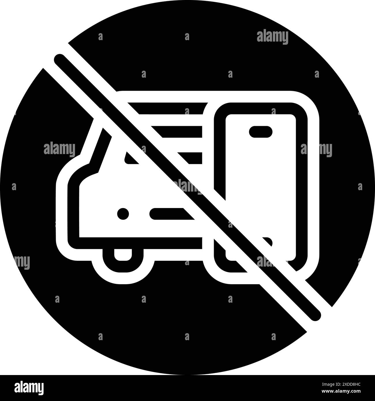 Symbol für While,nein,verboten Stock Vektor