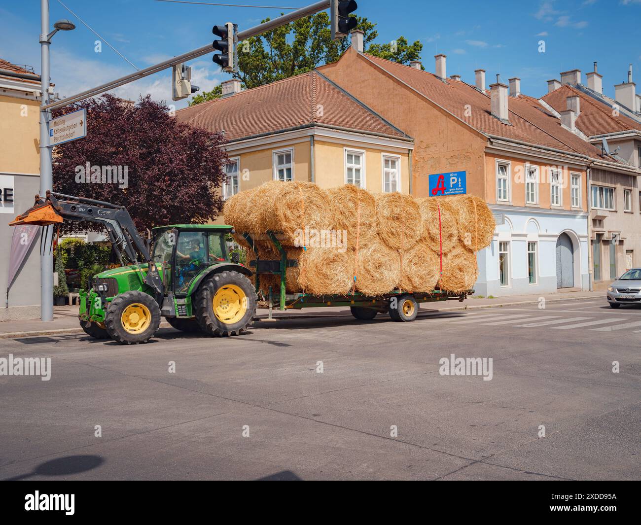 Rodaun, Österreich - 22. JULI 2023. Landkreis Moedling, Niederösterreich. . Rodaun - Stadtleben Stockfoto