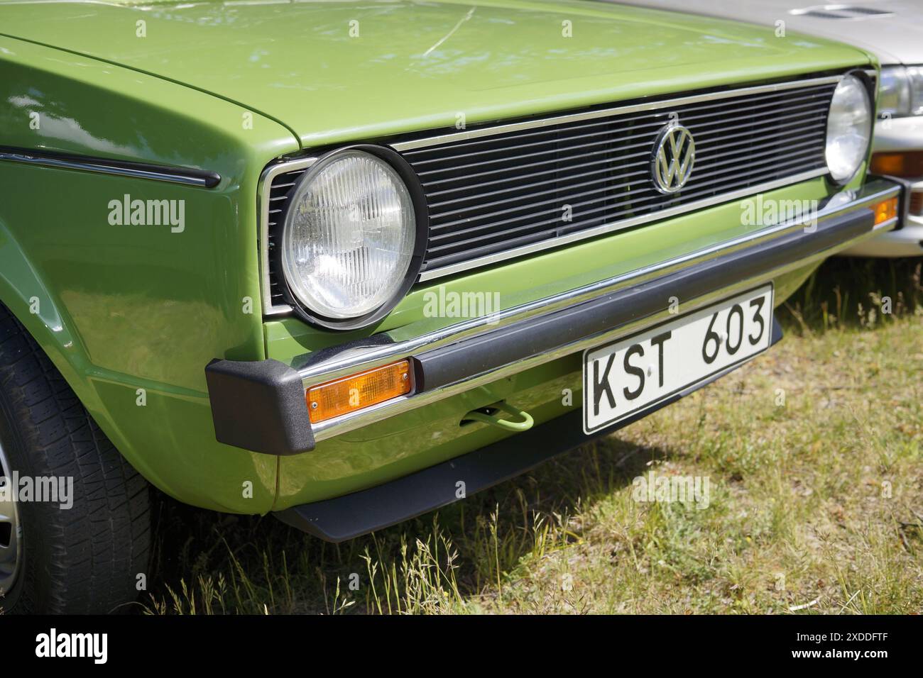 Vorderseite eines Volkswagen Golf Car Stockfoto