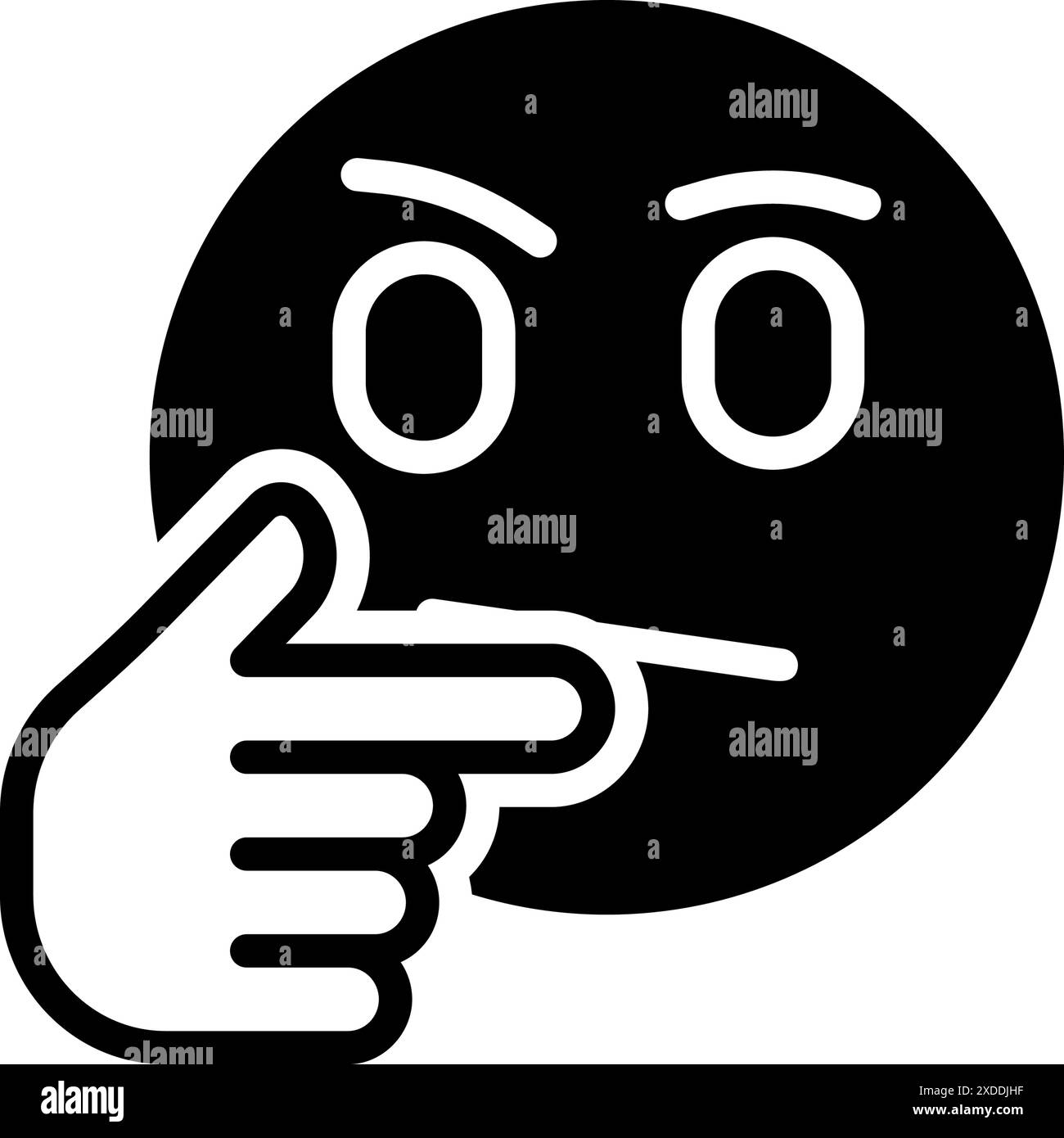 Symbol für mm hmm, denken Stock Vektor