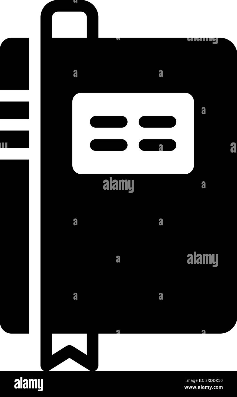 Symbol für Buch, Notizbuch Stock Vektor