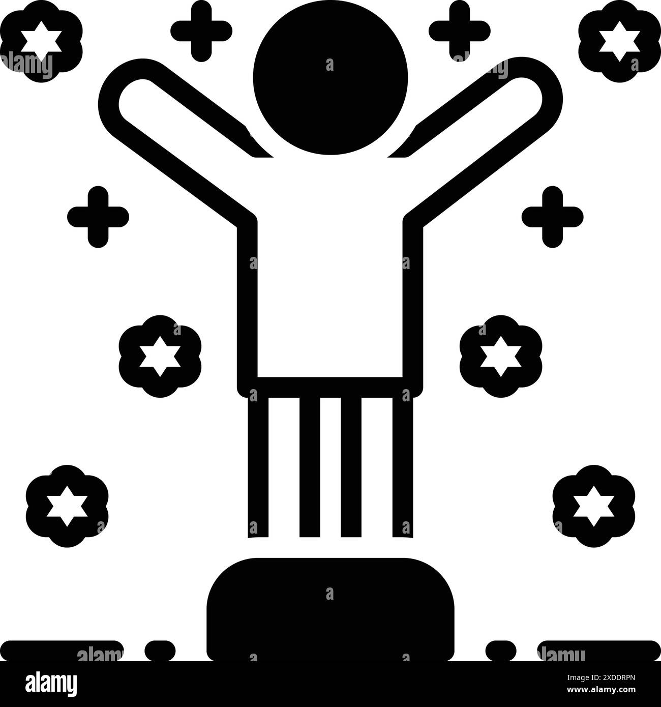 Symbol für selbstbewusst, überzeugt Stock Vektor