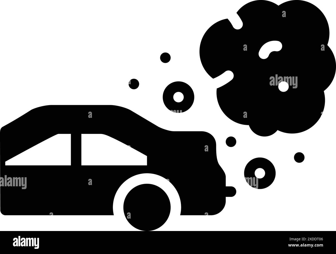 Symbol für Verschmutzung, Kohlenstoff Stock Vektor