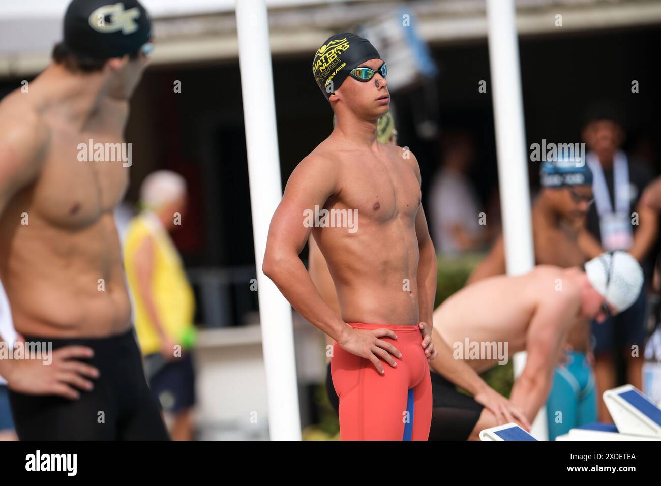 Rom, Italien. Juni 2024. Gagiola Cesare (ITA) wurde bei den 100 Rückschlägen bei der 60. Settecolli International Swimming Qualification gesehen. (Foto: Davide Di Lalla/SOPA Images/SIPA USA) Credit: SIPA USA/Alamy Live News Stockfoto