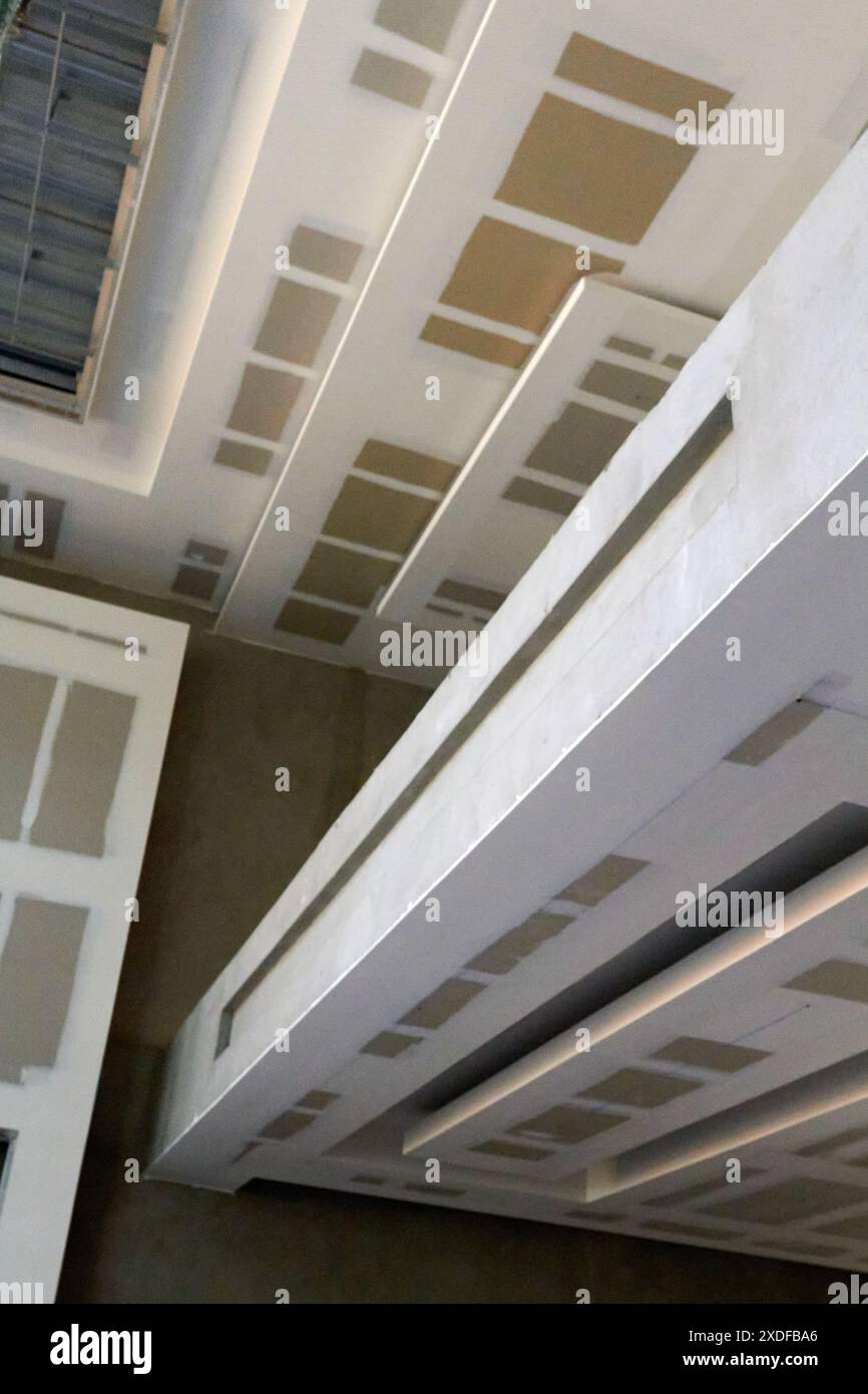 Mexikanische Bauarbeiter beendeten das Innenhaus Stockfoto