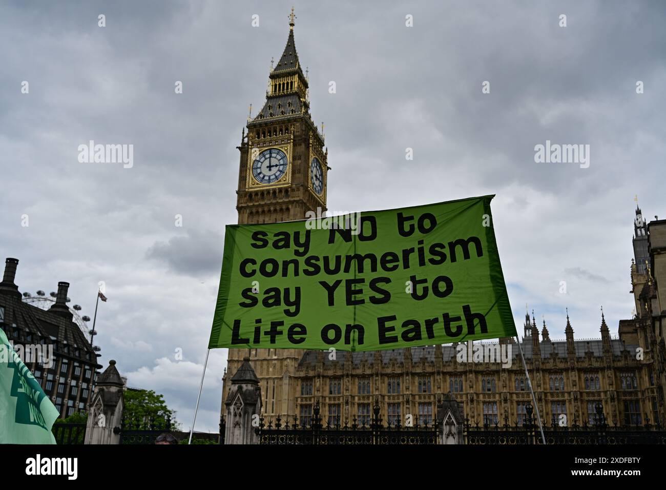 LONDON, GROSSBRITANNIEN. Juni 2024. Restore Nature Now Rallye auf dem Parliament Square, London, Großbritannien. Quelle: Siehe Li/Picture Capital/Alamy Live News Stockfoto