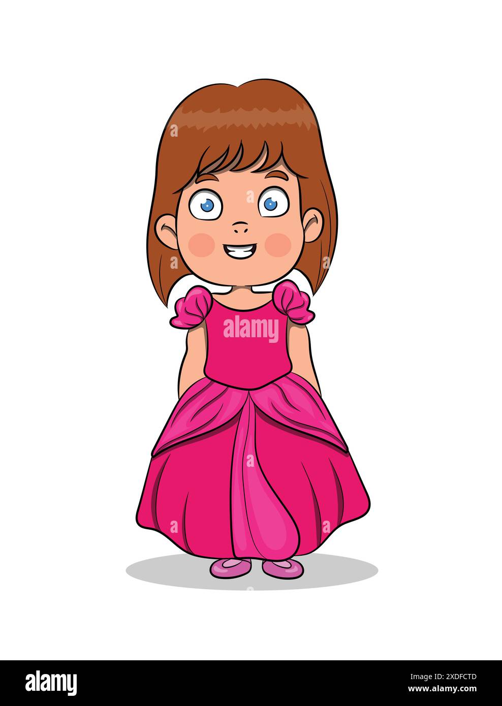 Little Princess Cartoon Charakterdesign Stock Vektor