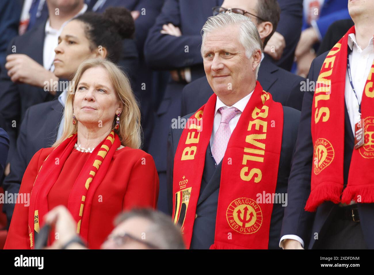 Köln, Deutschland. Juni 2024. KÖLN, RheinEnergieStadium, 22.06.2024, Fußball-Europameisterschaft Euro2024, Gruppenspiel Nr. 22 zwischen Belgien und Rumänien. King Filip Leopold Louis Marie von Belgien Credit: Pro Shots/Alamy Live News Stockfoto